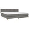 vidaXL Boxspring met matras stof donkergrijs 160x200 cm