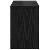 vidaXL Wandgemonteerde kapstok met plank Zwart Eiken 50 x 20 x 30 cm