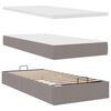 vidaXL Ottoman bed met matrassen en LED's 200x200cm stof taupe