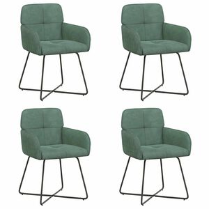 vidaXL Eettafelstoelen 4 st fluweel Zeegroen 59 x 56,5 x 86 cm