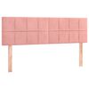 vidaXL Boxspring met matras fluweel roze 140x190 cm