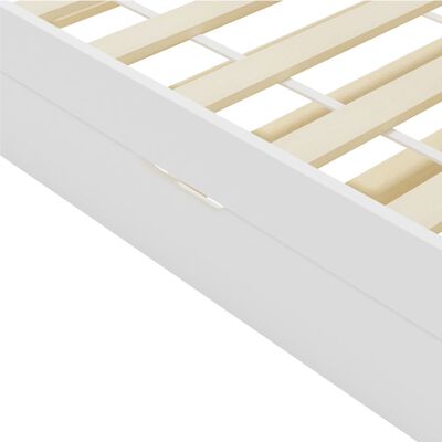 vidaXL Bedbankframe uittrekbaar grenenhout wit 90x200 cm