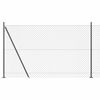 vidaXL gaashek met betonnen voetstuk 10 x 1,5 m PVC-Coated Staal Grijs