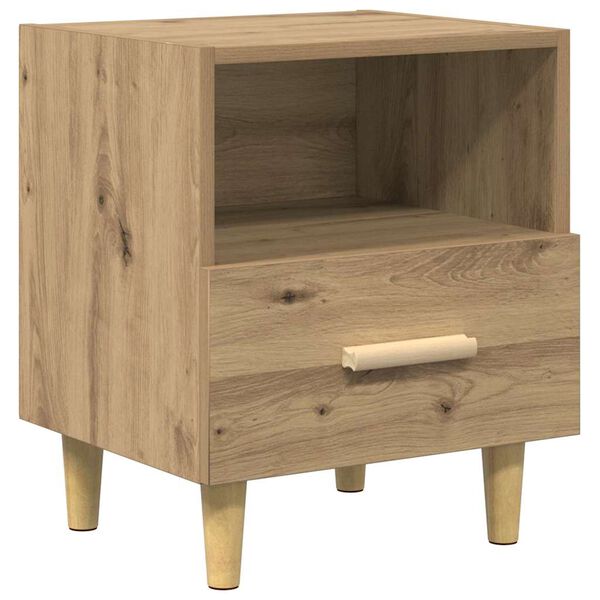 vidaXL Nachtkastje met lade Artisan Eiken 40 x 35 x 47 cm Bewerkt hout