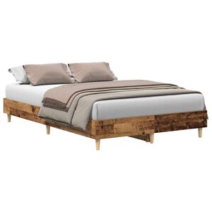 vidaXL Bedframe zonder matras 120x200 cm spaanplaat bewerkt hout
