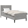 vidaXL Bedframe met matras Lichtgrijs 90 x 190 cm fluweel