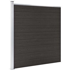 vidaXL Schuttingpaneel 175x186 cm HKC zwart