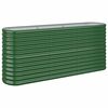 vidaXL Plantenbak 152x40x68 cm gegalvaniseerd staal groen