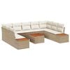 vidaXL Tuinbankenset 10 st Beige Poly riet