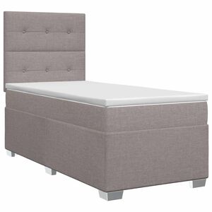 vidaXL Boxspringbed met matras Taupe 80 x 200 cm Stof