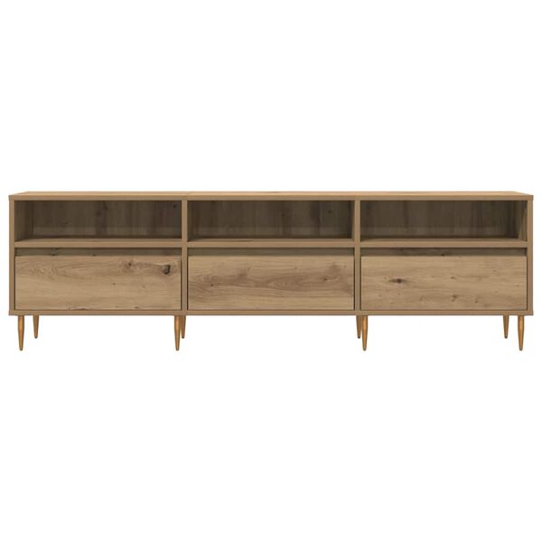vidaXL Tv-meubel 150x30x44,5 cm bewerkt hout artisanaal eikenkleur