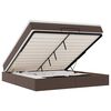 vidaXL Ottoman bed met matras 160x200cm kunstleer bruin