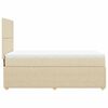 vidaXL Boxspring met matras stof cr&egrave;mekleurig 90x190 cm