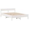 vidaXL Bedframe zonder matras massief grenenhout wit 140x190 cm
