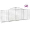 vidaXL Schanskorven 30 st gewelfd 300x30x100/120 cm ijzer