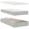 vidaXL Ottoman bed met matras en LED's 100x200 cm fluweel lichtgrijs