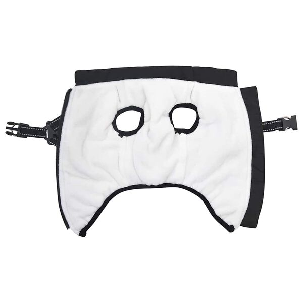 vidaXL Hondenjas met harnas Zwart M Fleece en polyester