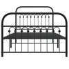vidaXL Bedframe met hoofd- en voeteneinde metaal zwart 100x200 cm