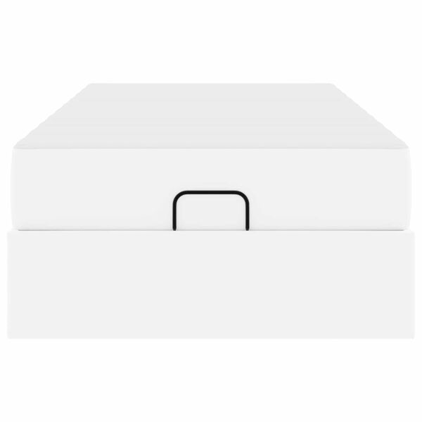 vidaXL Bedframe met matras met matras 2 pcs Wit PVC