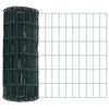 vidaXL Hek met Paal Groen 0,6 x 50 m Staal en PVC