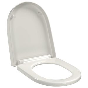 vidaXL Toiletbril soft-close met quick-release ontwerp vierkant wit