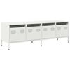 vidaXL Tv-meubel 135x39x43,5 cm koudgewalst staal wit