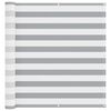 vidaXL Balkon Scherm Lichtgrijs en wit. 120 x 400 cm