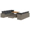 vidaXL Tuin Sofa Set Grijs poly rattan