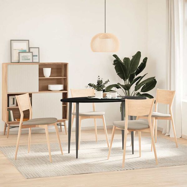 vidaXL Tafelblad 120x60x2 cm ovaal massief eikenhout donkerbruin