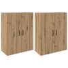 vidaXL Wandkast 2 st Artisan Eiken 69,5 x 34 x 90 cm Bewerkt hout