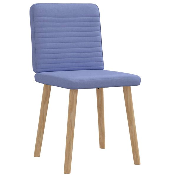vidaXL Eetkamerstoelen 2 st stof jeansblauw