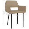 vidaXL Eetkamerstoelen 2 st kunstleer cappuccinokleurig