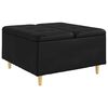vidaXL Ottoman met Opbergruimte Zwart 80 x 80 x 45 cm Kunstleer
