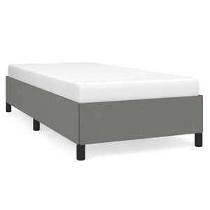 vidaXL Bedframe zonder matras 80x200 cm stof donkergrijs