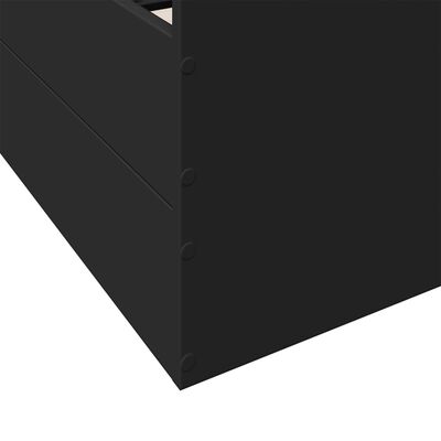 vidaXL Bedframe met lades bewerkt hout zwart 140x190 cm