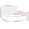 vidaXL Boxspring met matras en LED stof blauw 200x200 cm