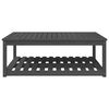 vidaXL Tuintafel 121x82,5x45 cm massief grenenhout grijs