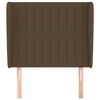 vidaXL Hoofdbord met randen 93x23x118/128 cm stof donkerbruin