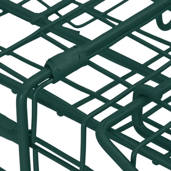 vidaXL Dierenvallen Groen 61 x 20 x 21.5 cm Staal