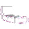 vidaXL Bedframe zonder matras massief grenenhout wit 140x200 cm