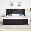 vidaXL Boxspringbed met matras Zwart 200 x 200 cm Polyester