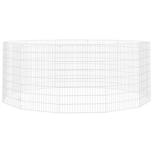 vidaXL Dierenverblijf 12 panelen 54x80 cm gegalvaniseerd ijzer