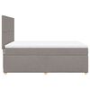 vidaXL Boxspring met matras stof taupe 140x190 cm