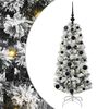 vidaXL Kunstmatige Inklapbare Kerstboom Groen en Wit 120 cm