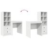 vidaXL Bureau met lade 2 pcs Wit
