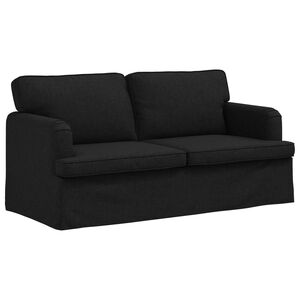 vidaXL Bank Zwart 162 x 80 x 85 cm Stof