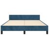 vidaXL Bedframe zonder matras 140x190 cm fluweel donkerblauw