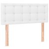 vidaXL Boxspring met matras kunstleer wit 90x200 cm