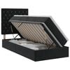 vidaXL Opslag bed met matras met hoofdeinde Zwart 90 x 200 cm Fluweel