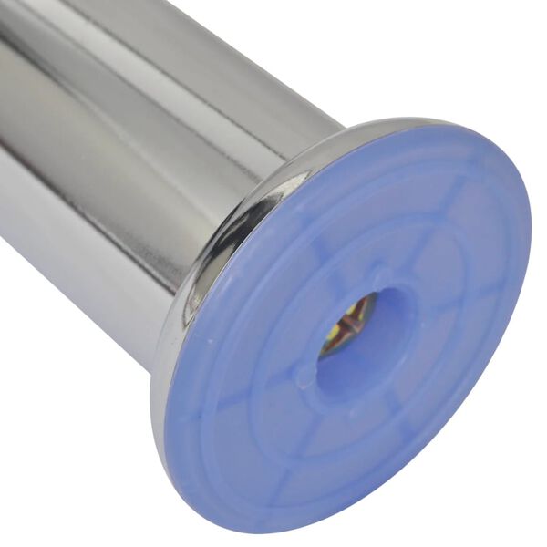 vidaXL Bankpoten 8 st rond 180 mm chroomkleurig